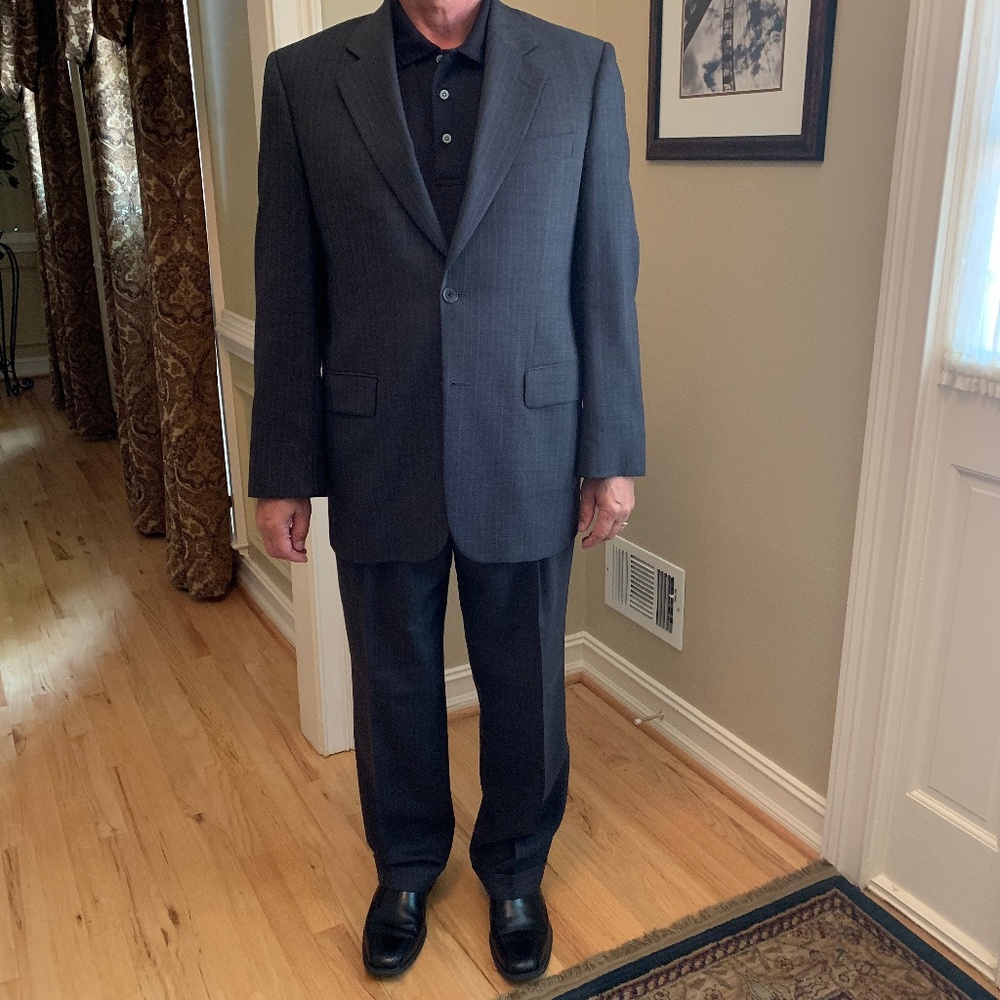 Alfred Dunner 34R gray wool suit